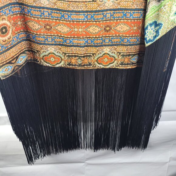 Boston Proper  Long Ombre Fringe dress Size Medium Hippiecore - Picture 4 of 5